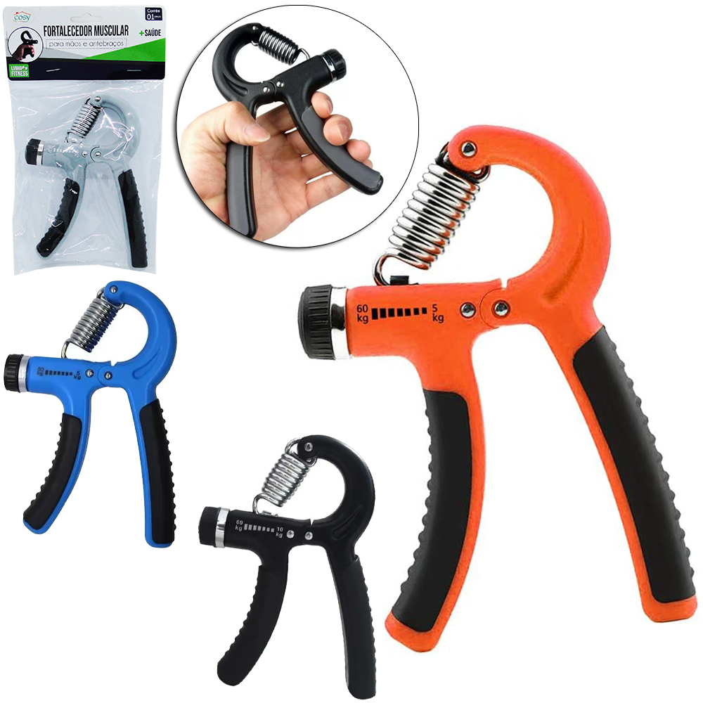 HAND GRIP DE METAL / PLASTICO AJUSTAVEL 5 A 60KG 14,5X9CM
