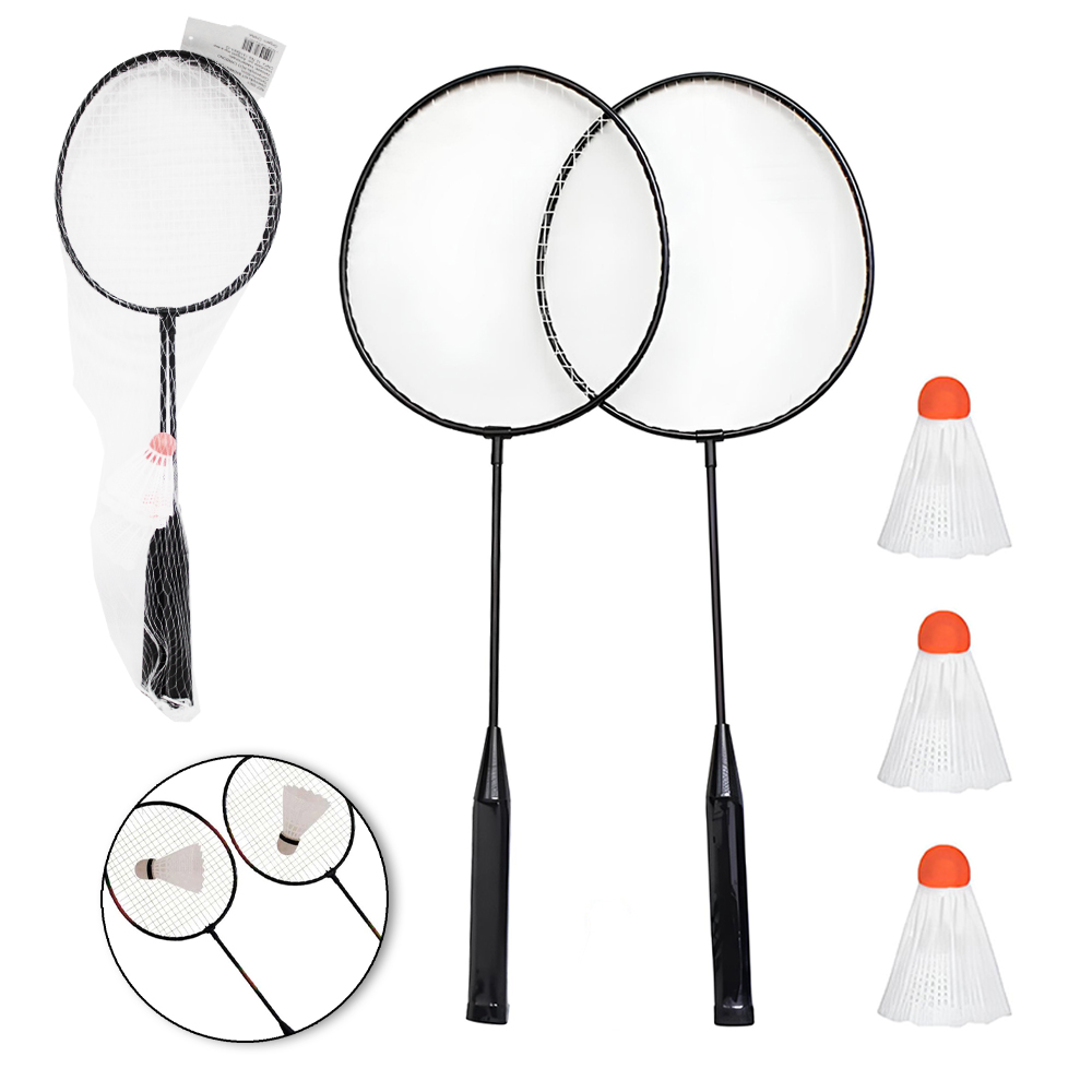 RAQUETE DE BADMINTON COM 2 PECAS + PETECA NA REDE