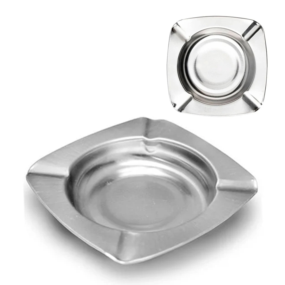 CINZEIRO DE INOX QUADRADO 11CM 