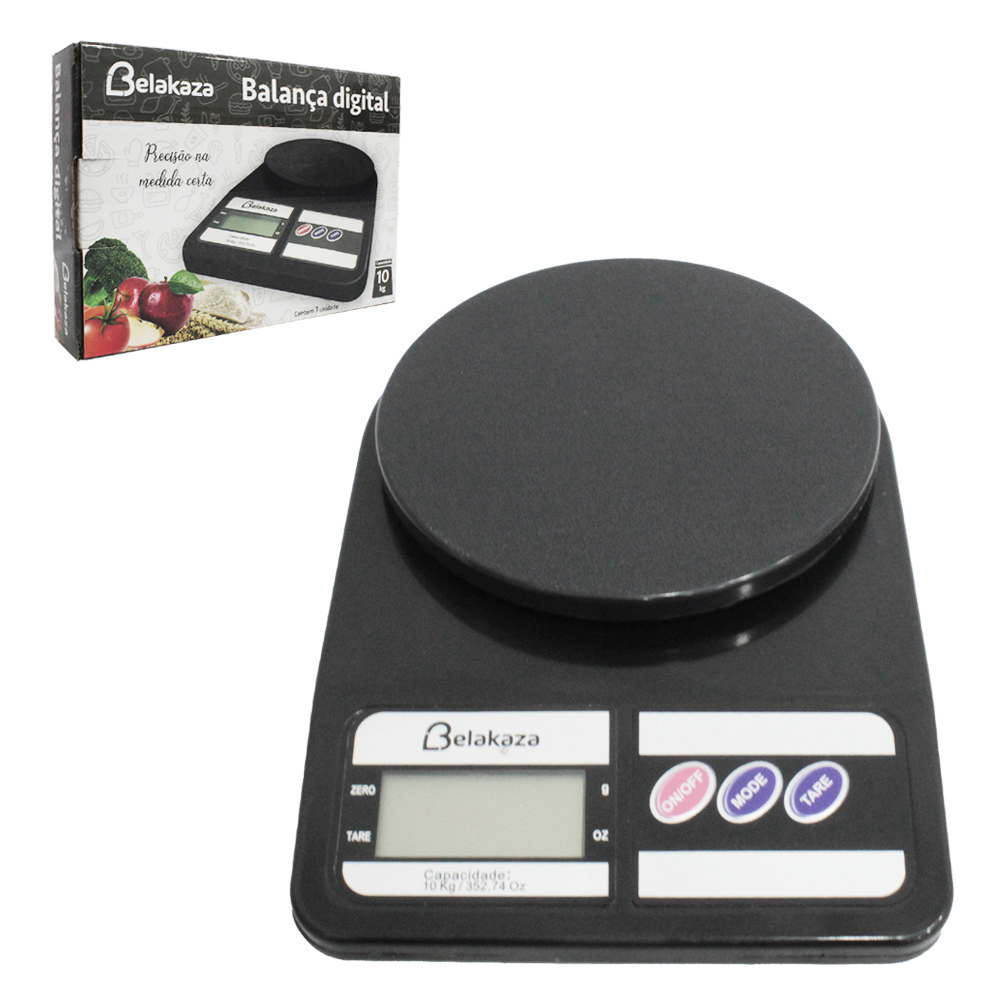 BALANCA DIGITAL PARA COZINHA 10KG A PILHA