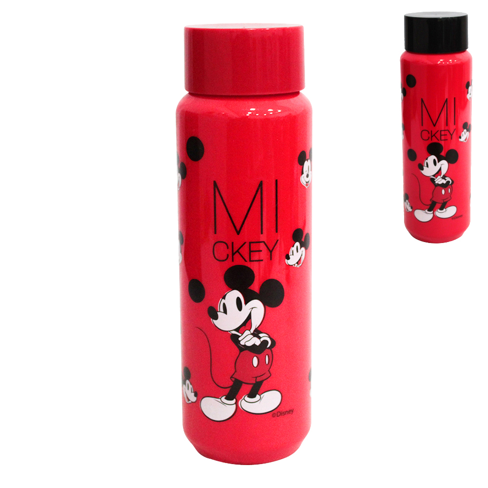 GARRAFA SQUEEZE DE PLASTICO PET ITALIANA MICKEY COM TAMPA RETA 1L