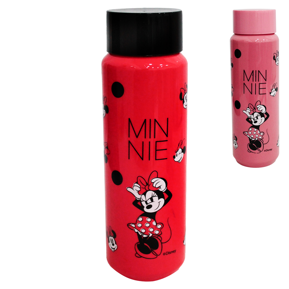 GARRAFA SQUEEZE DE PLASTICO PET ITALIANA MINNIE COM TAMPA RETA 1L