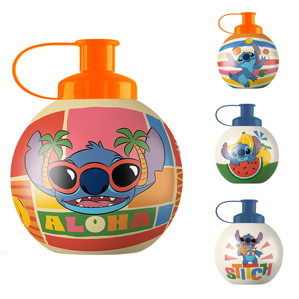 GARRAFA SQUEEZE DE PLASTICO PP BOLA STITCH 500ML