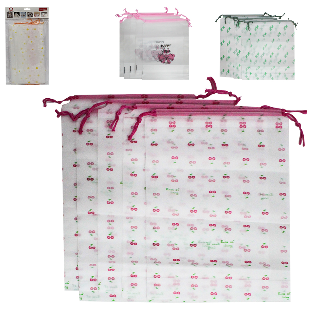 SACO DE PLASTICO RETANGULAR MULTIUSO COM 5 PECAS 30X20CM