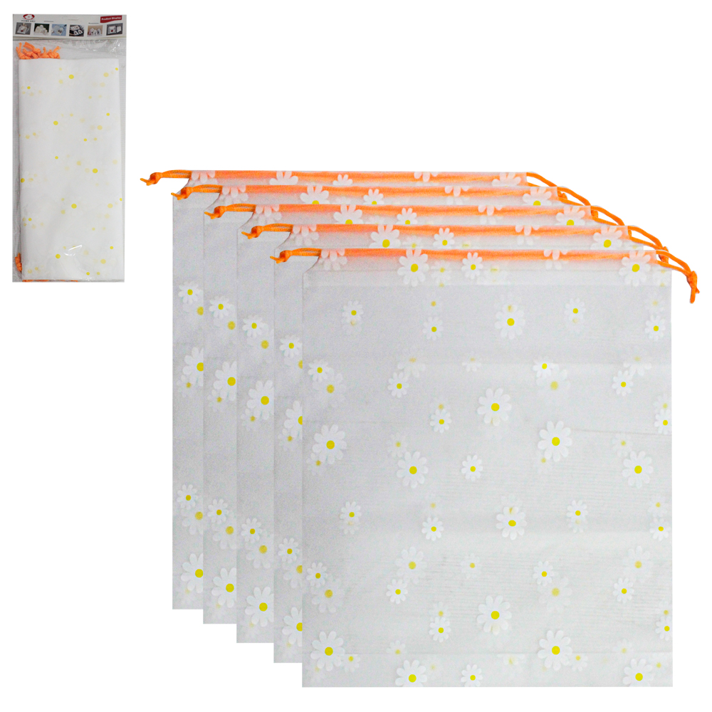 SACO DE PLASTICO RETANGULAR MULTIUSO COM 5 PECAS 35X30CM