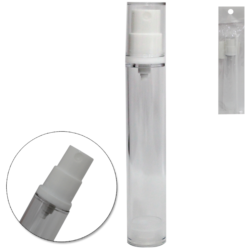 FRASCO VALVULA PUMP PRESSAO DE PLASTICO PARA VIAGEM COM TAMPA 15ML