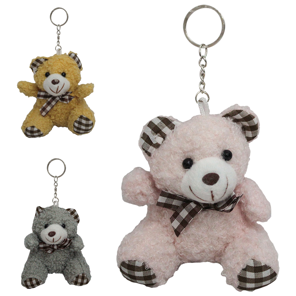 CHAVEIRO DE PELUCIA URSO COM LACO 9X9CM