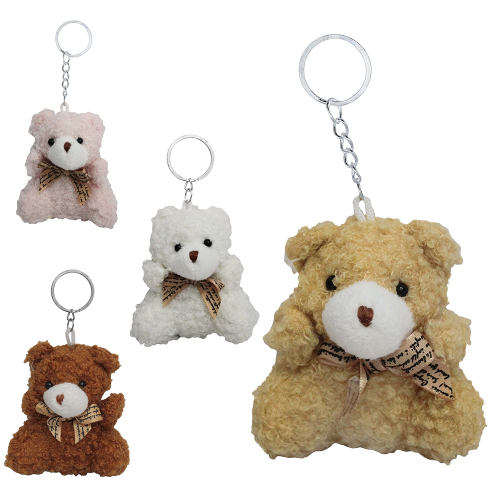 CHAVEIRO DE PELUCIA URSO COM LACO 8X6,5CM