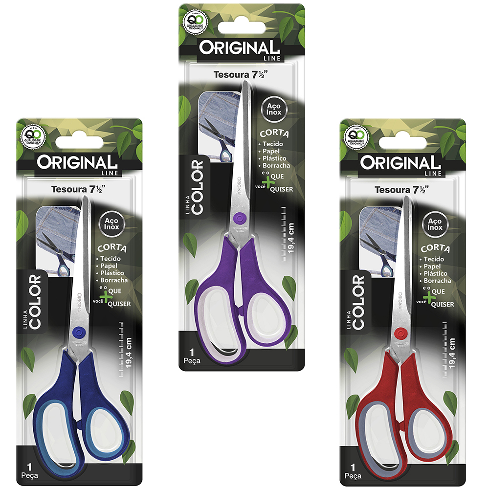 TESOURA MULTIUSO DE INOX COLOR 7½'' 19,4CM
