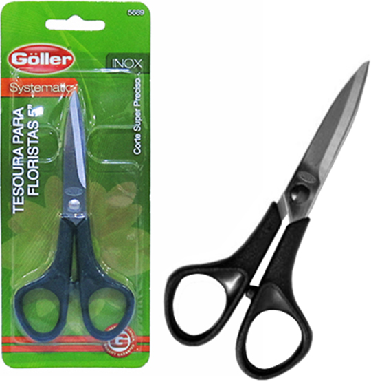 TESOURA DE FLORISTA DE INOX 5'' SYSTEMATIC NA CARTELA