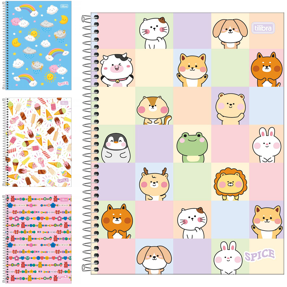 CADERNO SPICE UNIVERSITARIO FEMININO (1X1) 80 FOLHAS