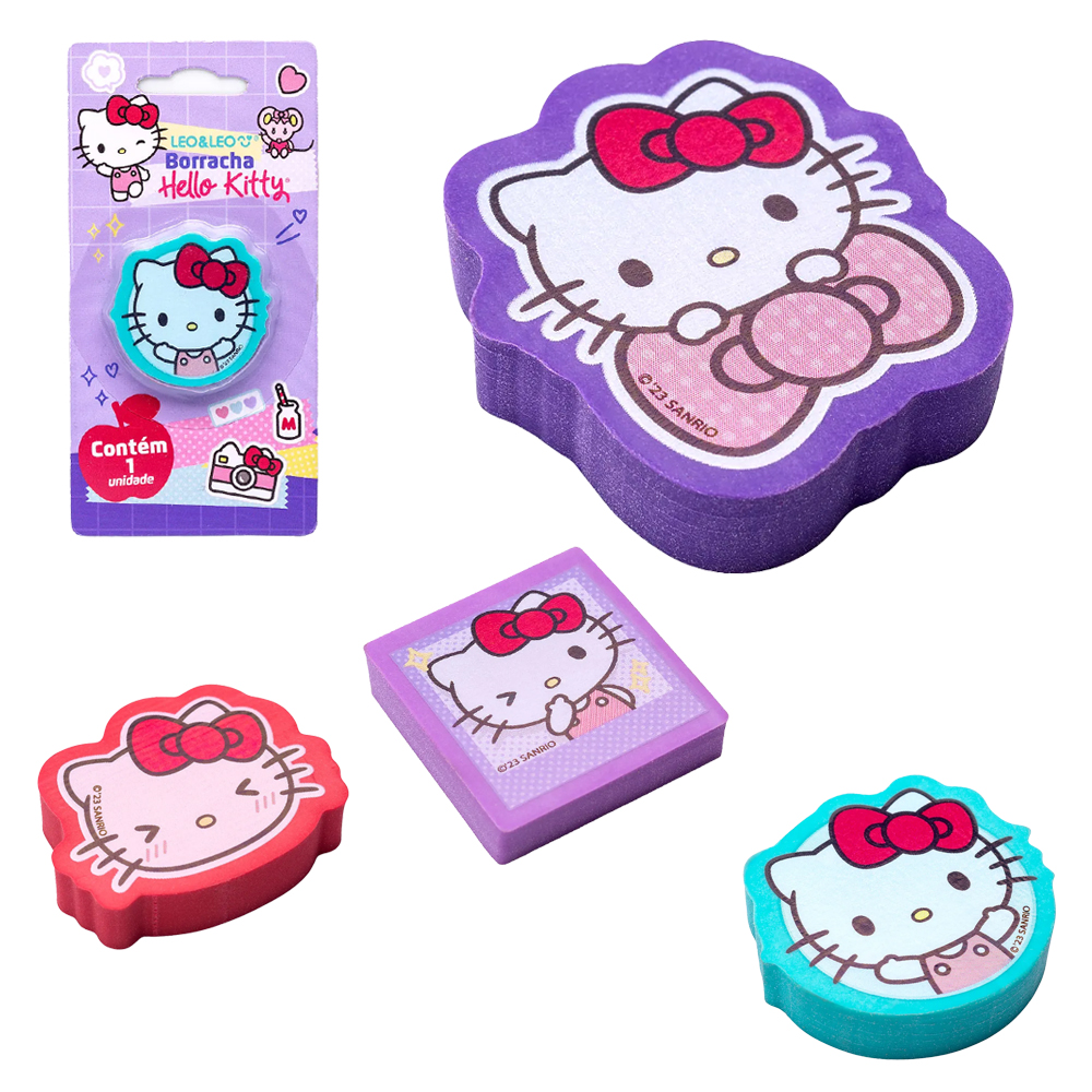 BORRACHA ESCOLAR PERSONAGENS SORTIDOS HELLO KITTY