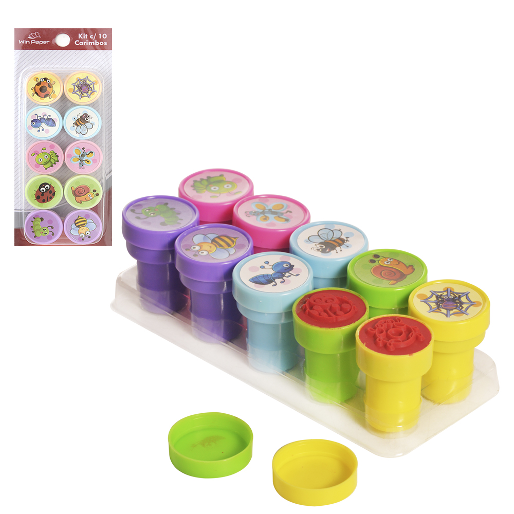CARIMBO INFANTIL WIN PAPER COM 10 PECAS