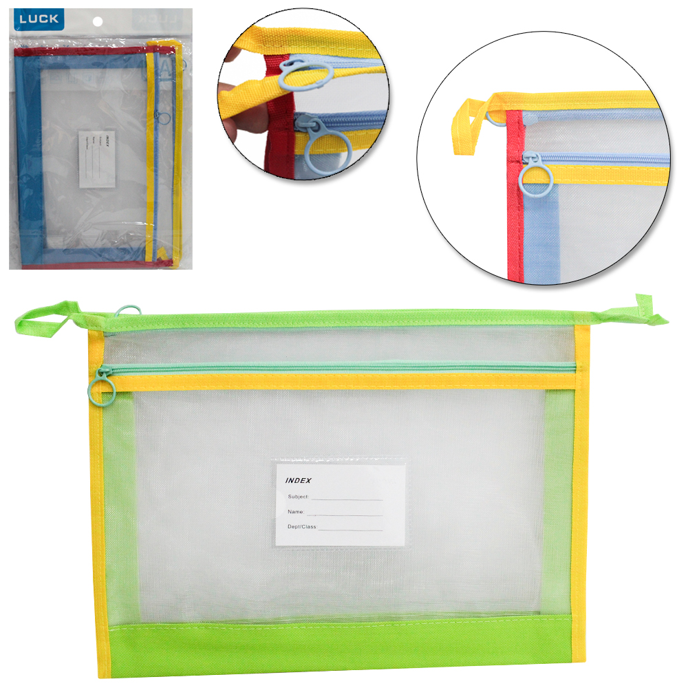 NECESSAIRE / PORTA DOCUMENTOS A4 UNISSEX TRANSCOLOR 33X24CM
