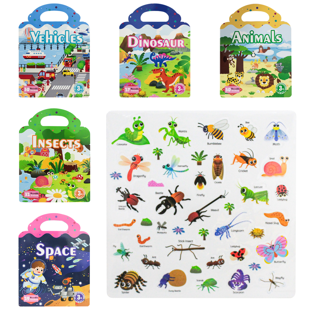 LIVRO DE ADESIVOS 3D DE GEL DECORATIVO TOP KIDS