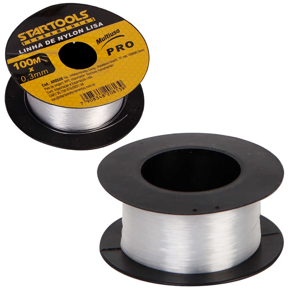 LINHA DE NYLON LISA MULTIUSO PRO 100MTSX0,3MM