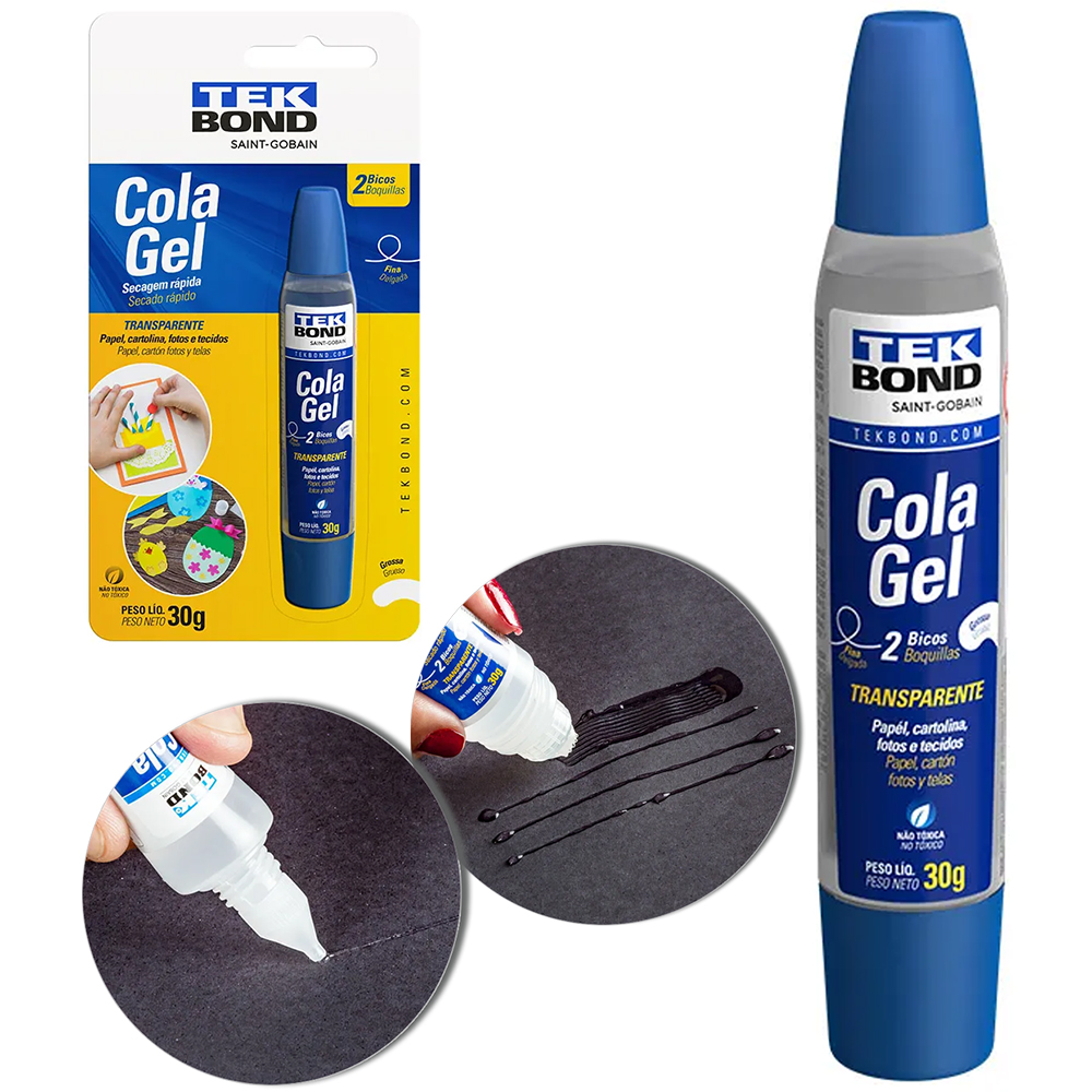 ADESIVO/COLA GEL COM 2 BICOS 30G 