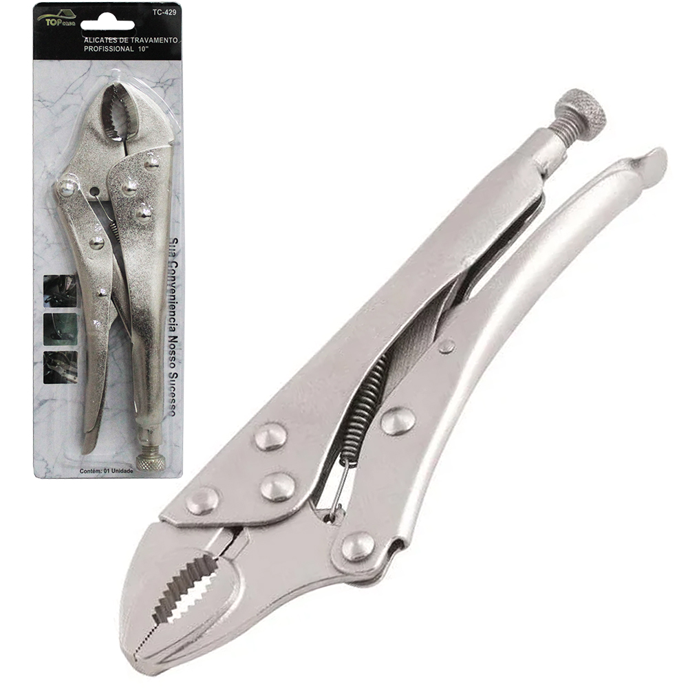 ALICATE DE PRESSAO MORDENTE CURVO 10'' TOP CASA