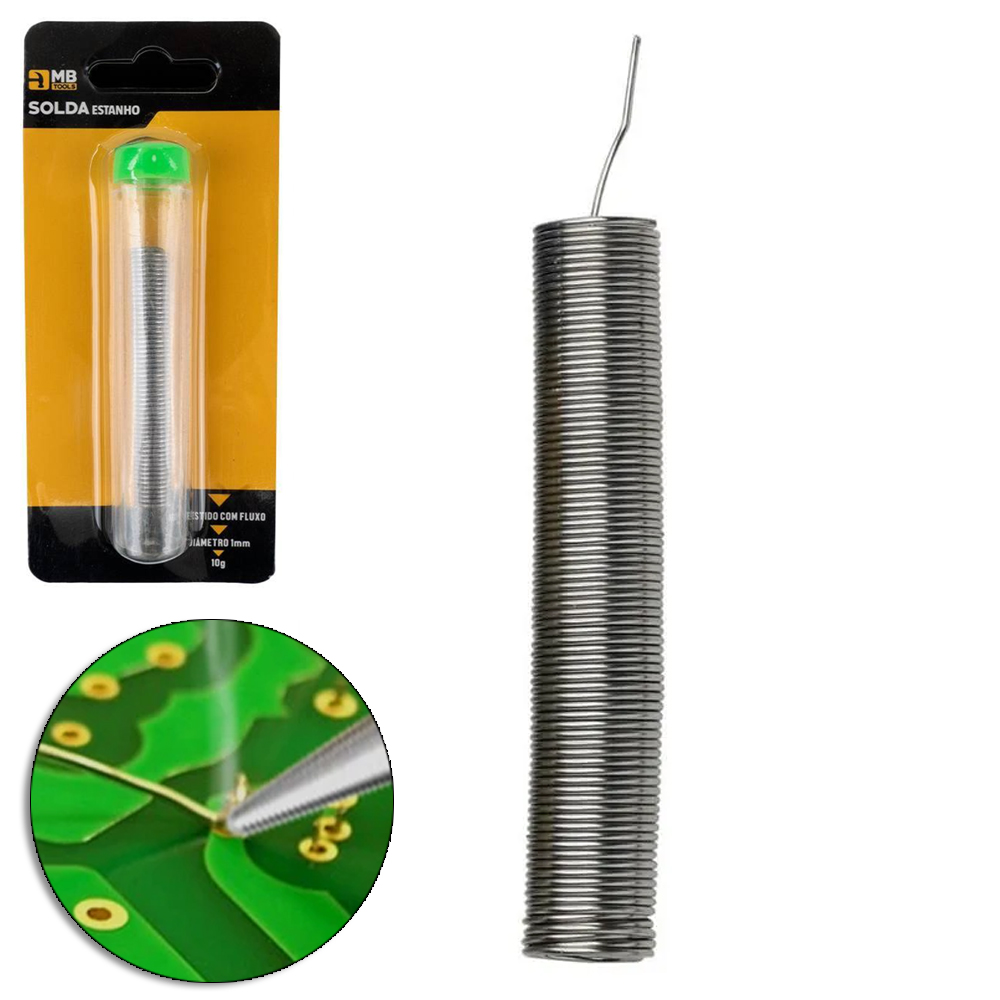 ESTANHO PARA SOLDA TUBO 10G 1MM MB TOOLS