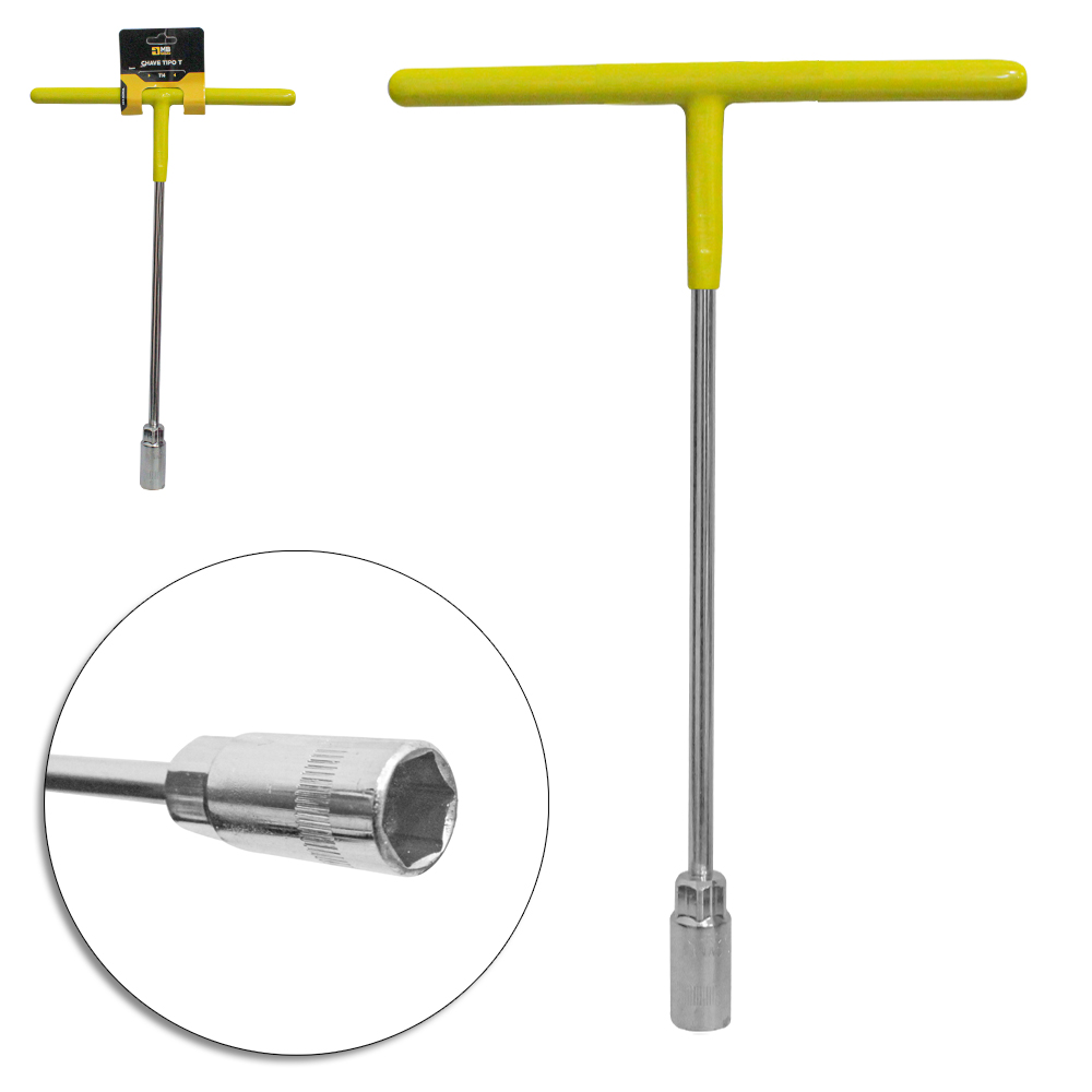 CHAVE TIPO T T14 HEXAGONAL ( 14MM SEXTAVADO ) CABO EMBORRACHADO MB TOOLS