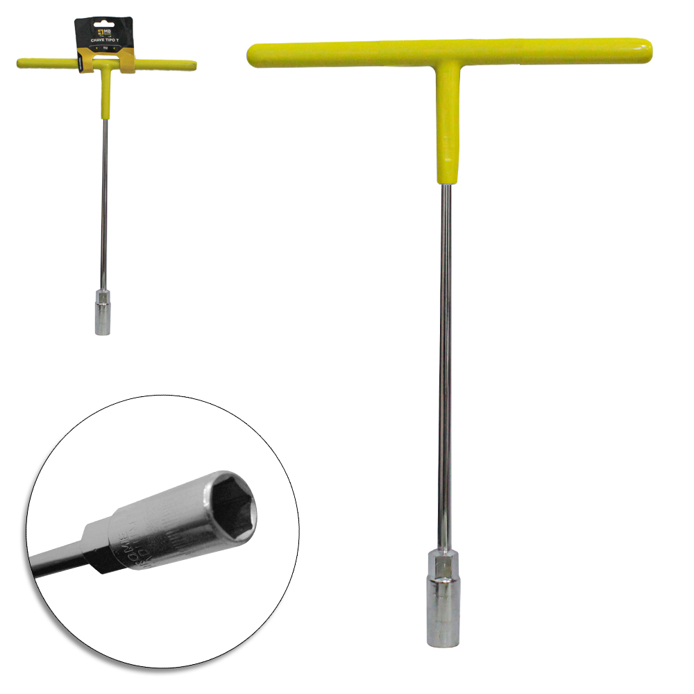 CHAVE TIPO T T12 HEXAGONAL ( 12MM SEXTAVADO ) CABO EMBORRACHADO MB TOOLS
