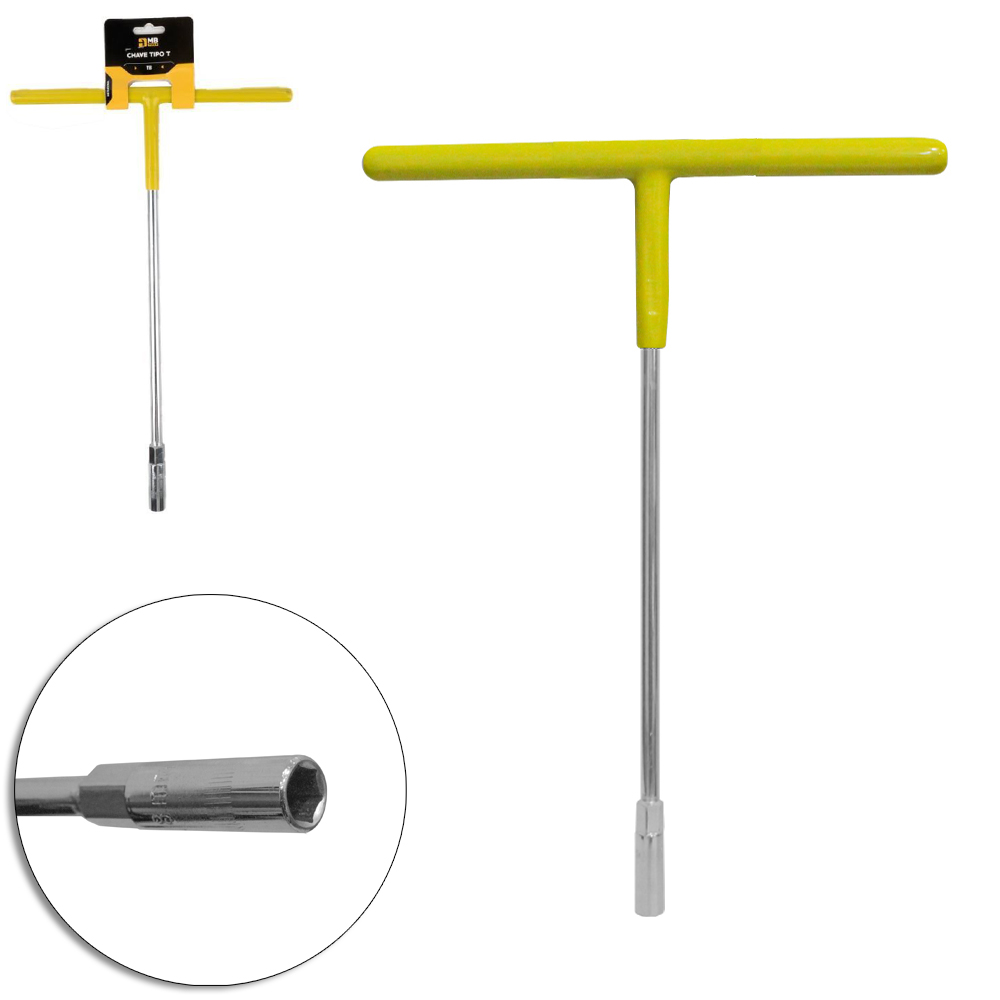 CHAVE TIPO T T8 HEXAGONAL ( 8MM SEXTAVADO ) CABO EMBORRACHADO MB TOOLS
