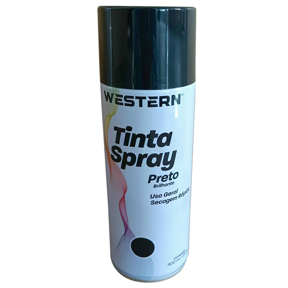 TINTA SPRAY USO GERAL PRETO BRILHANTE 400ML / 250G