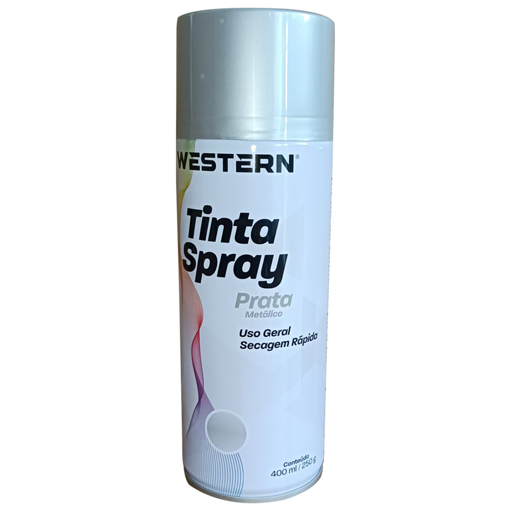 TINTA SPRAY USO GERAL PRATA METALICO 400ML / 250G