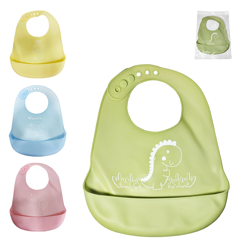 BABADOR DE SILICONE COM APARADOR DE MIGALHAS 29X23,5CM