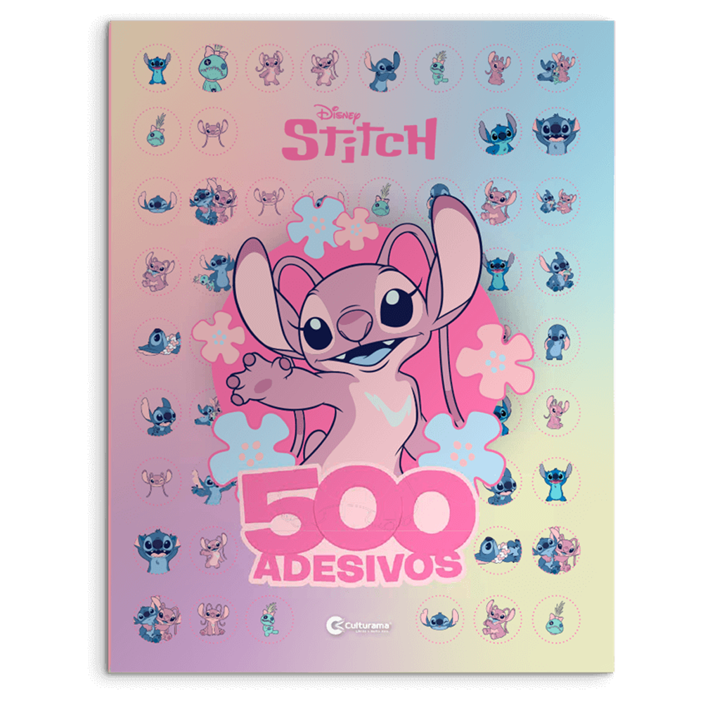 LIVRO 500 ADESIVOS E PARA COLORIR STITCH 36 PAGINAS 28X21,5CM