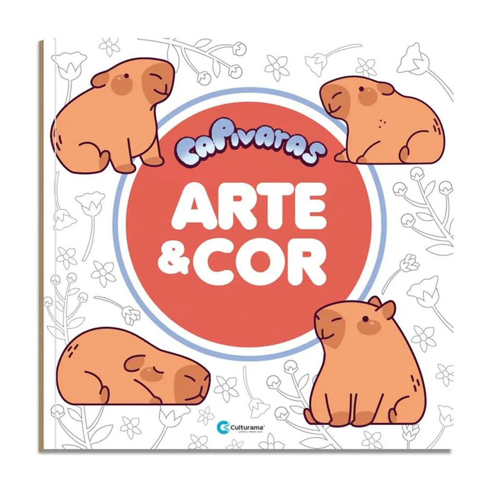 LIVRO DE COLORIR ARTE E COR CAPIVARA 36 PAGINAS 27X27CM