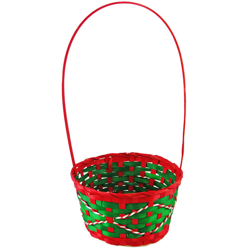 CESTA DE BAMBU REDONDA COM ALCA 39,5X19CM DE Ø