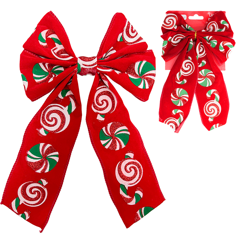 LACO VELUDO VERMELHO DOCES COM GLITTER 25X15CM