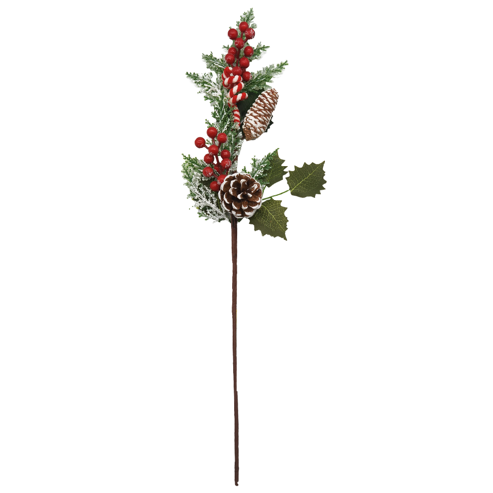 PICK NATALINO AZEVINHOS / PINHAS / FOLHAS PREMIUM 70CM