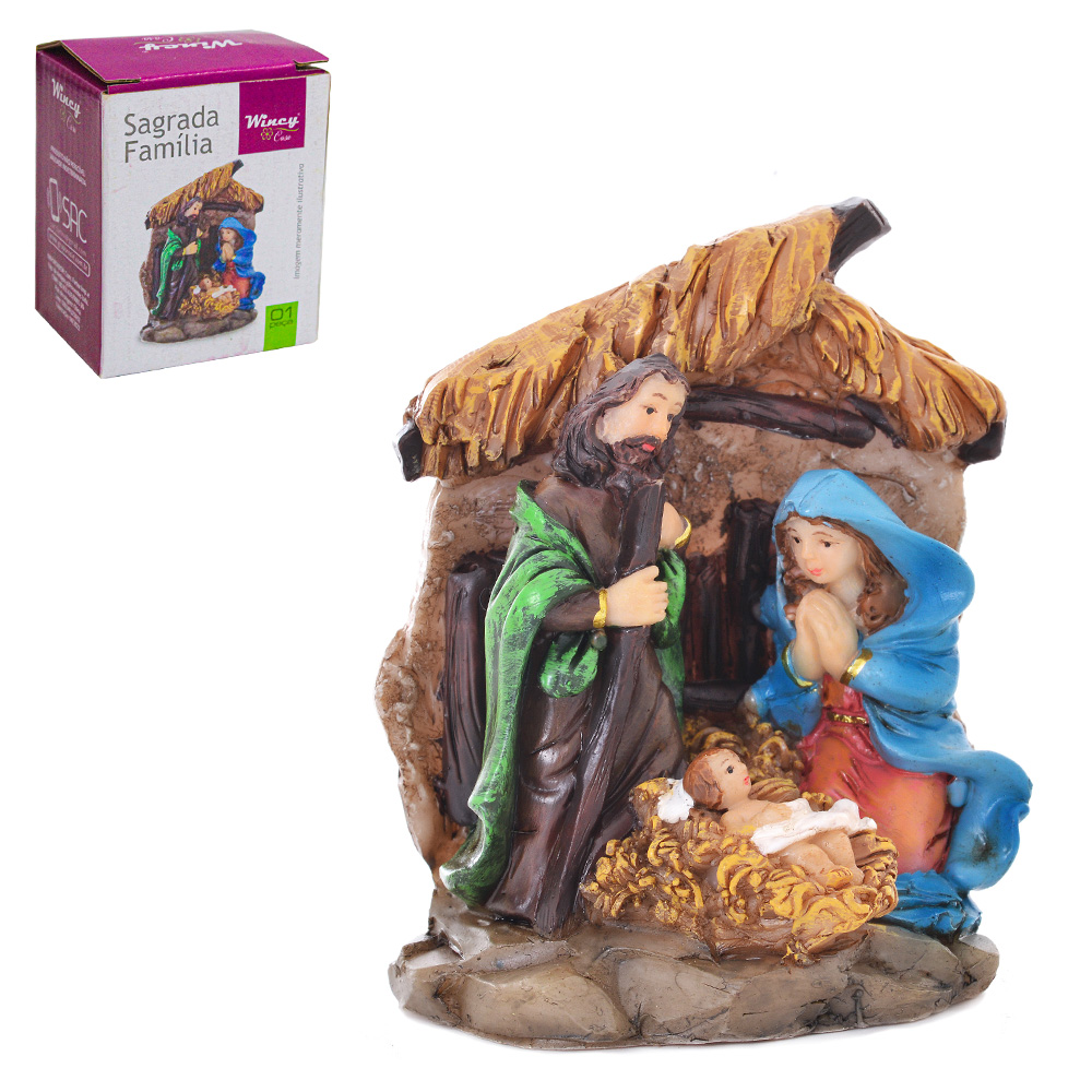 PRESEPIO SAGRADA FAMILIA STAN DE RESINA 7,7X6,2X4,2CM