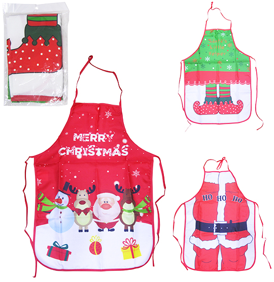 AVENTAL DE POLIESTER PARA COZINHA ESTAMPAS SORTIDAS 88X48CM 