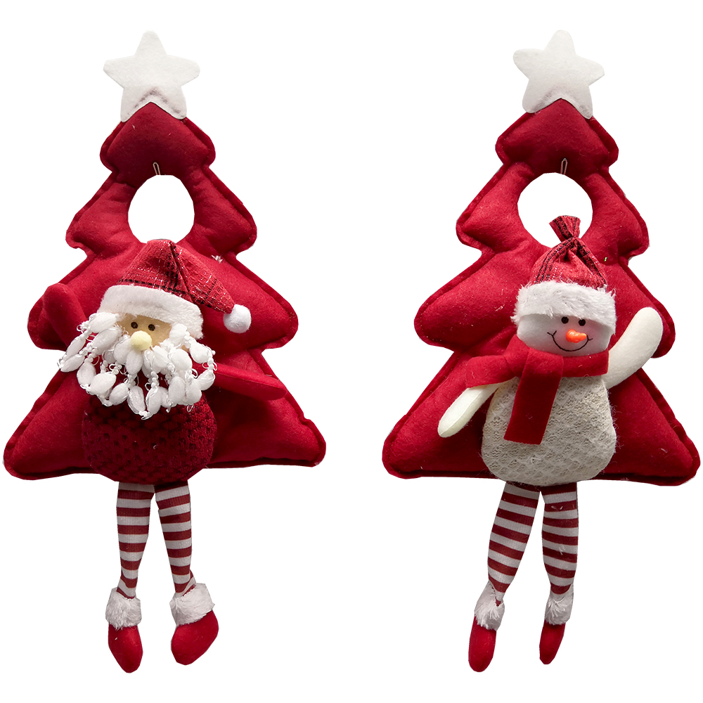 ENFEITE PENDURAR PARA PORTA / MACANETA ARVORE PAPAI NOEL / BONECO DE NEVE 43CM