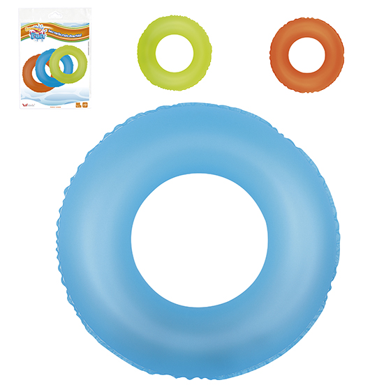 BOIA CIRCULAR INFLAVEL NEON COM FRANJA SUMMER FUN COLORS 76CM DE Ø