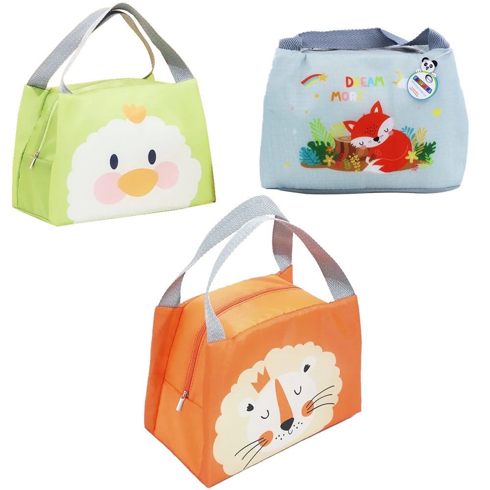 BOLSA TERMICA RETANGULAR BICHINHOS 22X17X15CM