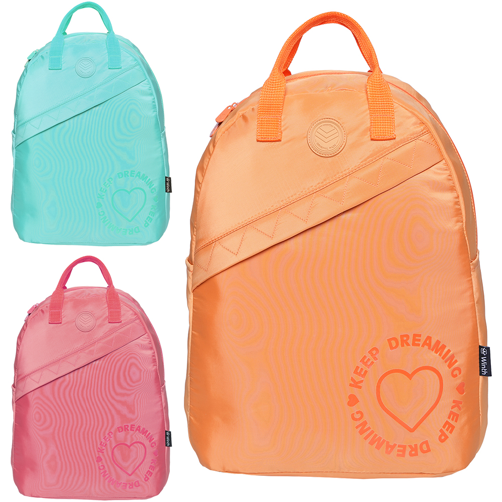 MOCHILA INFANTIL FEMININA CORACAO 18''