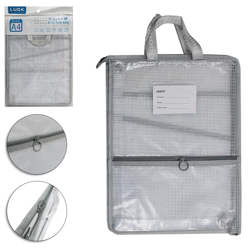 NECESSAIRE / PORTA DOCUMENTOS A4 UNISSEX TRANSCOLOR 34X26CM
