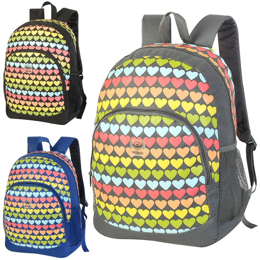 MOCHILA JUVENIL FEMININA STANDARD WINTH CORACAO COLORS 17''