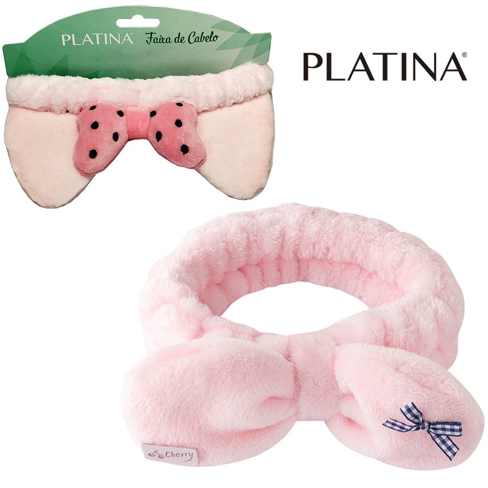 FAIXA SKINCARE PARA CABELO DE POLIESTER PLATINA 6,5X19CM DE Ø