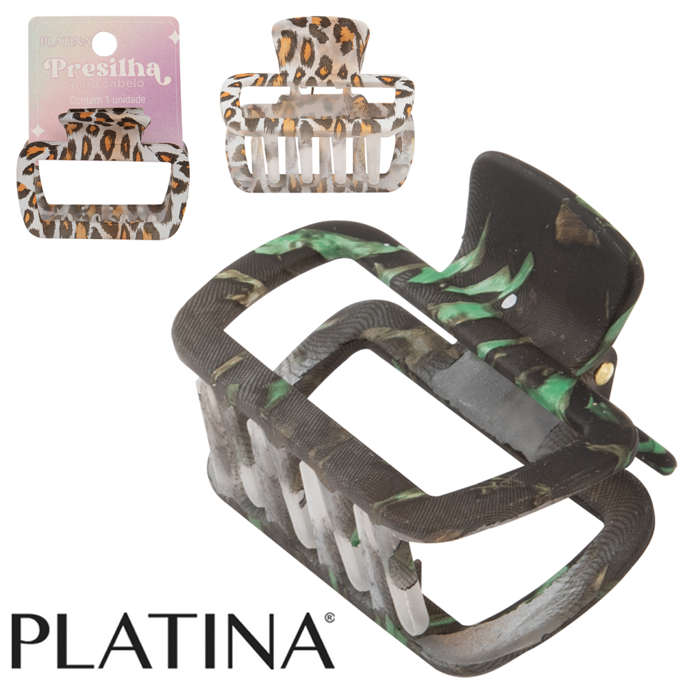 ACESSORIO PARA CABELO PIRANHA PLATINA 6X4,5X4CM