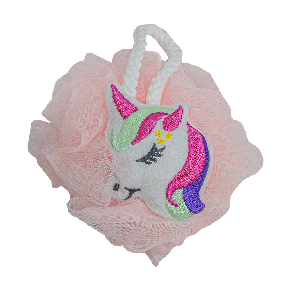 ESPONJA / BUCHA DE NYLON PARA BANHO UNICORNIO 12CM