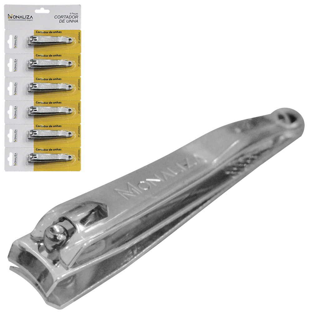 CORTADOR DE UNHA DE INOX COM 6 PECAS 3'' 7,5CM